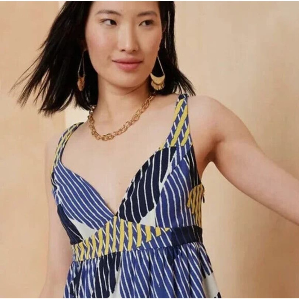 EUC *BANANA REPUBLIC* Women's Casual Empire-Waist Midi Chiffon Summer Dress 2 - Picture 3 of 14